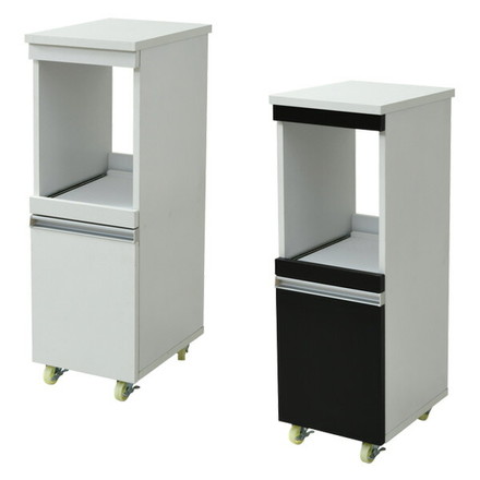 キッチン 隙間収納 ラック 幅30 高さ90 奥行40 スリム キャスター コンセント 家電ラック スリム 食器棚 ホワイト/ダークブラウン