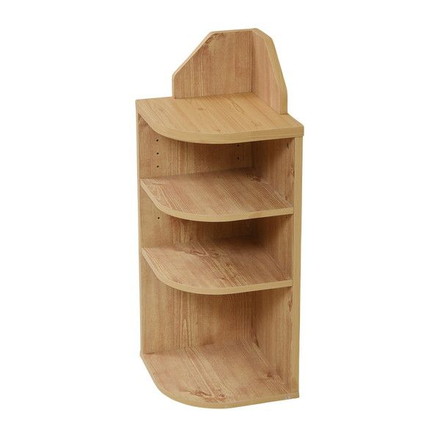 カウンター下収納 コーナーラック カントリーデザイン 三角ラック 3段 角が丸い ラック 高さ80 カウンター