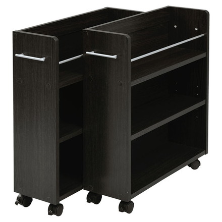 クローゼット 収納 ラック 本棚 2個セット 幅19 奥行58 キャスター付き ワゴン 整理 隙間 家具 押入れ 収納