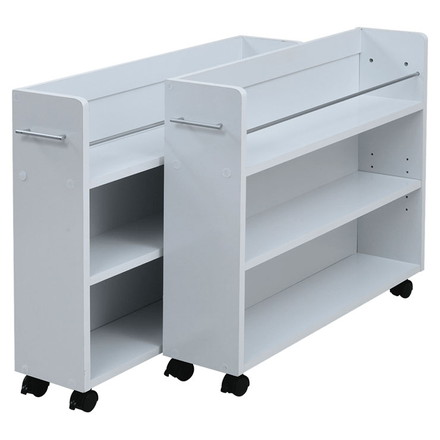 押入れ 収納 ラック 本棚 2個セット 幅19 奥行78 キャスター付き ワゴン 整理 隙間 家具 押入れ 収納