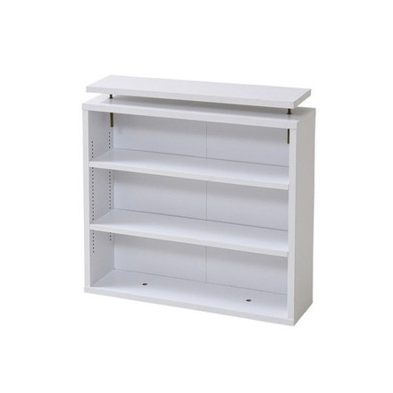 1cmピッチ 薄型 大容量 文庫本ラック 上置き 幅60 本棚 壁面収納 突っ張り 木製 コミックラック