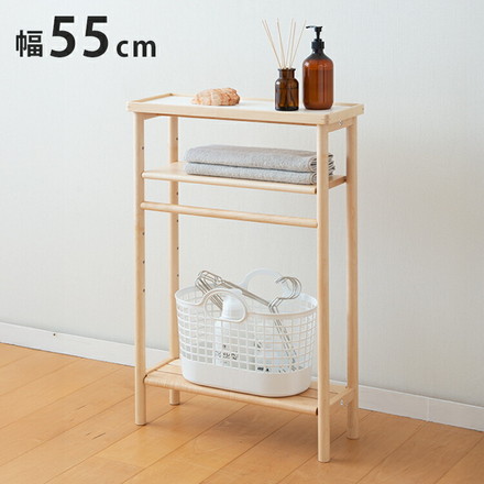 【日本製 バスラック メープル材】 ラック シェルフ オープンラック オープンシェルフ 収納 省スペース ウレタン塗装