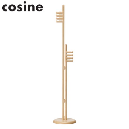 【日本製 コサイン cosine コートスタンド メープル ツインタイプ】 コート 衣類収納 ポールハンガー