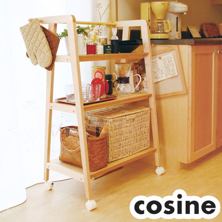 【cosine ワゴンシェルフ メープル】 日本製 旭川家具 コサイン 収納 オープンラック DR-08NM 国産