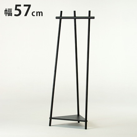 【日本製 コーナーラック 北海道産 タモ材】 ウレタン塗装 衣類掛け 衣服収納 ラック 小物置き 木製 木目調 木目