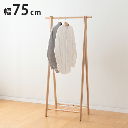 【日本製 ドレスラック 北海道産 タモ材】 タモ オイル仕上げ 日本製 旭川家具 ハンガーラック ラック スリム