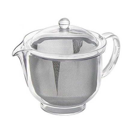 曙産業 トライタン樹脂製 クリアティーポット 480ml ステンレスメッシュ TW-3722