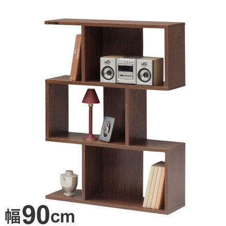 オープン収納 シェルフ 幅90cm 3段 飾り棚 木目調 シンプル 北欧 モダン 新生活