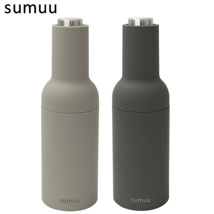 sumuu ボトル型ソルト&ペッパーミル ミルオ millo スモークグレー
