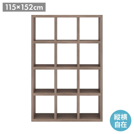 フナモコ フリーダム 縦横 両面 シェルフ ギャンビットウォール 木目 グレージュ ブラウン 書棚 飾り棚 書庫