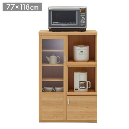 フナモコ スマートキッチン ハイカウンター SRC-76C ナチュラル 幅77 高さ118cm