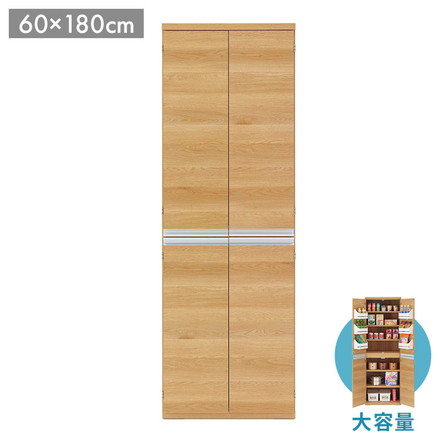 フナモコ キッチンストッカー SSC-607 キャナルオーク ナチュラル 木目 収納庫 キッチンストッカー