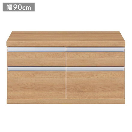 フナモコ ラチス ローチェスト FLC-90S キャナルオーク ナチュラル 木目 シェルフ 棚 収納 家具 本棚 書棚