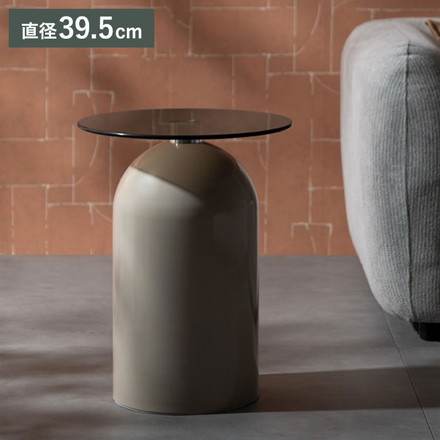 サイドテーブル テーブル ガラス天板 コンパクト ソファ ベッドサイド ソファ横 上品 ラウンド