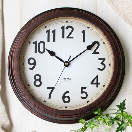 ノア精密 MAG 電波掛時計 大正館 タイショウカン W-778 BR-Z 電波 電波時計 掛け 掛け時計