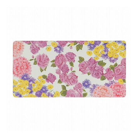 ベストコ 玄関マット 室内 40×80cm お手入れ簡単 防炎 防カビ 抗菌 防臭 フラワリー 花柄 ND-5181