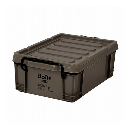 ベストコ コンテナボックス 収納 M ロー 13L ブラウン MA-4096 Boite