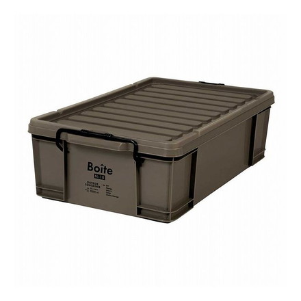 ベストコ コンテナボックス 収納 XL ロー 50L ブラウン MA-4108 Boite