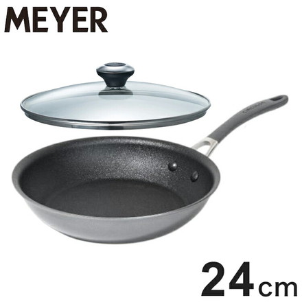 MEYER マイヤー サーキュロンフライパン 24cm ガラス蓋セット ガス火 IH対応 PFOAフリー 金属ヘラOK サーキュロンA1
