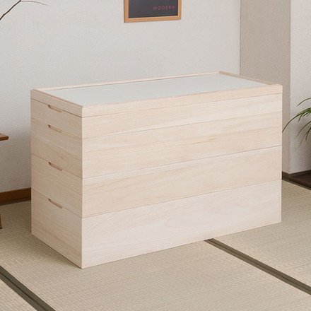 桐心 桐ケース 4段 衣装ケース 押入れ クローゼット 桐たんす 保管庫 保管ケース 竹炭シート 着物 衣類収納 洋服