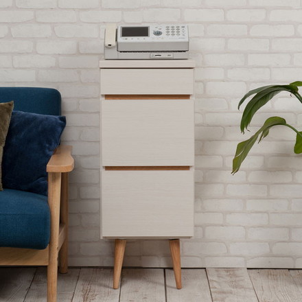 脚付チェスト 幅37 ホワイト 完成品 北欧 引出 引き出し シンプル リビングボード キャビネット チェスト 日本製