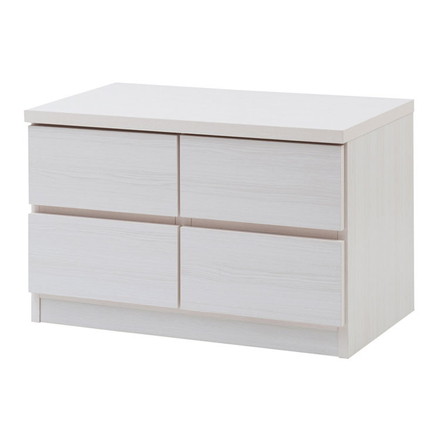 SQUARE キャビネット 幅70 ホワイト ロー 引出しタイプ ベンチチェスト ディスプレイ リビング ナチュラル