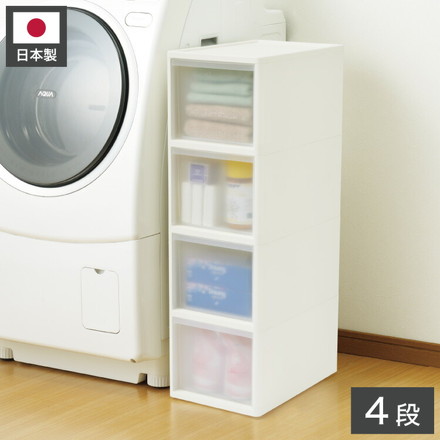 リセ ミドルストッカー 幅26cm 引出し4段 M4 日本製 JEJ ジェイイージェイ すき間収納 隙間 収納ボックス
