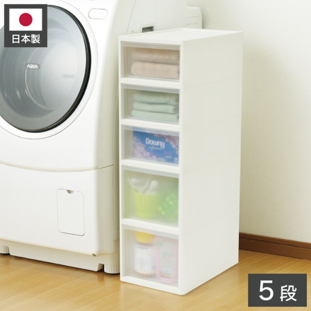 リセ ミドルストッカー 幅26cm 引出し5段 S3M2 日本製 JEJ ジェイイージェイ すき間収納 隙間