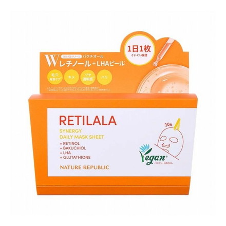 ネイチャーリパブリック レチララ シナジー デイリーシートマスク 30枚 フェイス用シートパック ネイリパ 韓国コスメ レチノール バクチオール LHA スキンケア