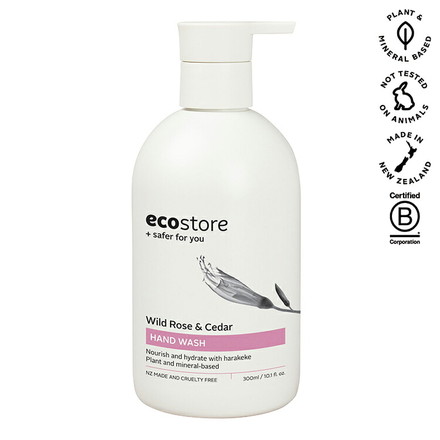 ecostore ハンドウォッシュポンプ ワイルドローズ&シダー 300mL エコストア ハンドウォッシュ リキッドタイプ 華やか 香り