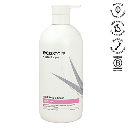 ecostore ボディウォッシュ ワイルドローズ&シダー 900mL エコストア ボディウォッシュ ポンプタイプ 華やか 香り