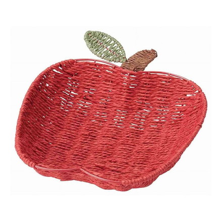 ちどり産業 フルーツバスケット りんご型 かご バスケット レッド