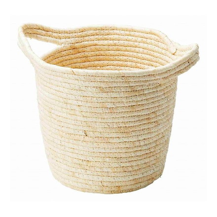 ちどり産業 メイズバスケット丸 収納 編み ベージュ