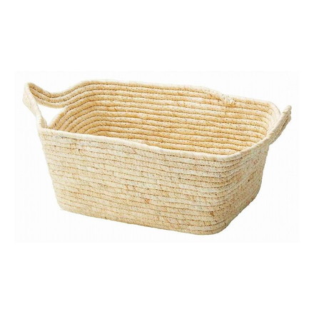 ちどり産業 メイズバスケット角 収納 編み ベージュ