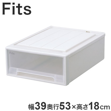  天馬 収納ケース Fits フィッツケース 53-39S WC(ホワイトクリア)