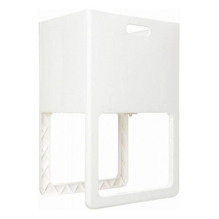 伊勢藤 ACOT アコット 折りたたみ&脚付バスケット ホワイト I-541 コンパクト カバン 一時置き ちょい置き 喫茶店 省スペース