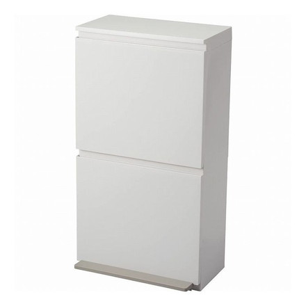 アスベル 分別ペダル2段ワイド 40L ホワイト