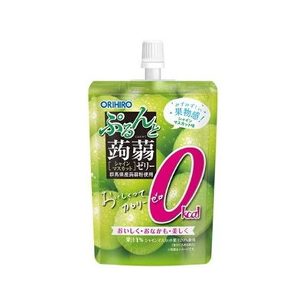 オリヒロ 蒟蒻ゼリー 0カロリーマスカットスタンディング 130g x8 8個セット