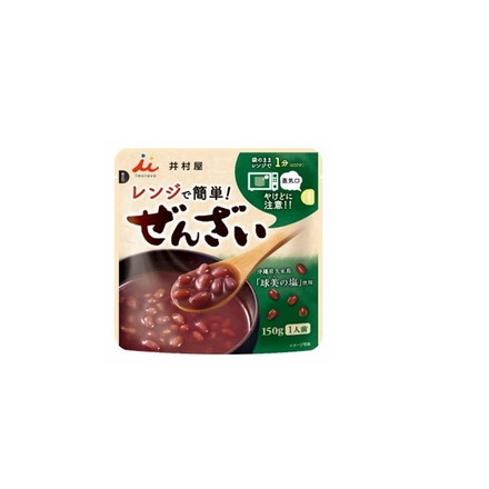 【単品5個セット】 井村屋 レンジで簡単 ぜんざい 150g
