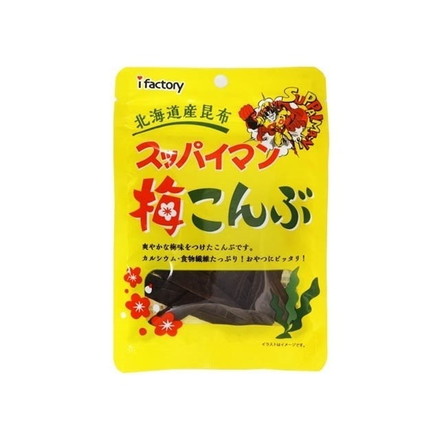 【単品6個セット】 稲葉ピーナツ スッパイマン 梅こんぶ 6g