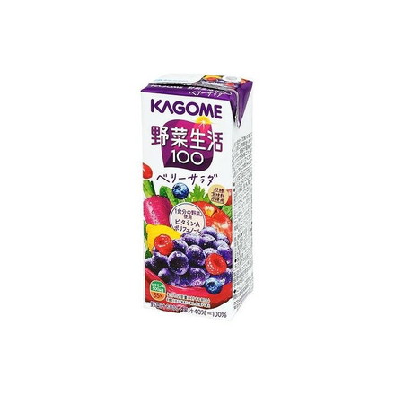 【12個セット】 カゴメ 野菜生活100 ベリーサラダ 200ml x12 まとめ売り セット販売 お徳用 おまとめ品