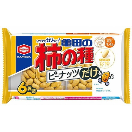【単品12個セット】 亀田製菓 柿の種 ピーナッツだけ 6袋詰 135gx12 まとめ買い まとめ売り お徳用 大容量 セット販売