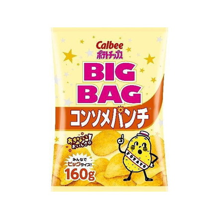 【単品12個セット】 カルビー ポテトチップス コンソメパンチ ビッグ 160gx12 まとめ買い まとめ売り お徳用 大容量 セット販売