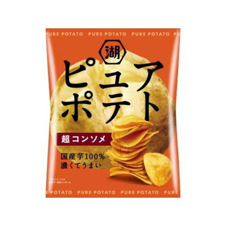 【単品12個セット】 湖池屋 ピュアポテト 超コンソメ 52g