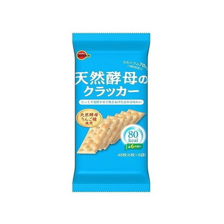 【6個セット】 ブルボン 天然酵母のクラッカー 48枚 x6