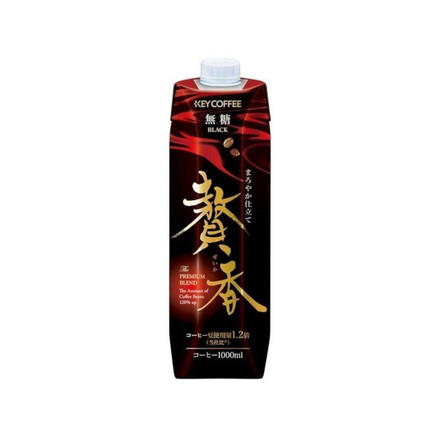 【単品6個セット】 KEY まろやか仕立て 贅香 無糖 紙 1L