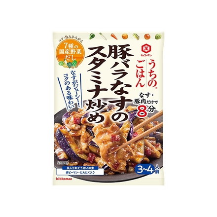 【単品10個セット】 キッコーマン うち豚バラなすのスタミナ炒め 72g