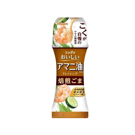 【単品12個セット】 ニップン おいしいアマニ油入りドレ焙煎ごま 150ml