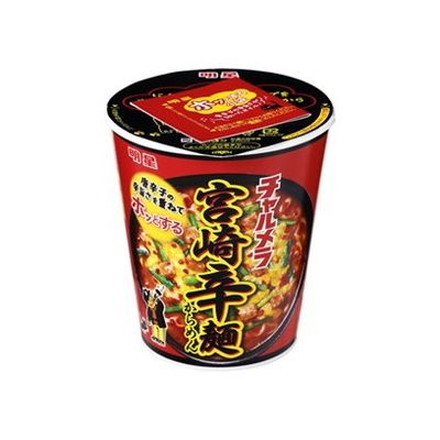 【12個セット】 明星 チャルメラカップ 宮崎辛麺 67g x12