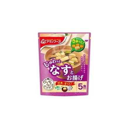 【6個セット】 アマノフーズ うちのおみそ汁 なすとお揚げ5食 44g x6